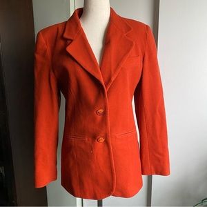 Norton McNaughton Women Wool cashmeres blend orange Size 6P Vtg